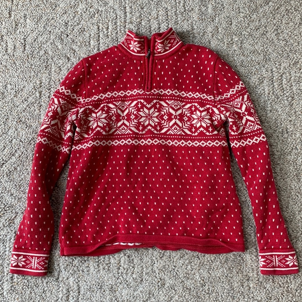 Vintage Land’s End Pink Quarter Zip Sweater